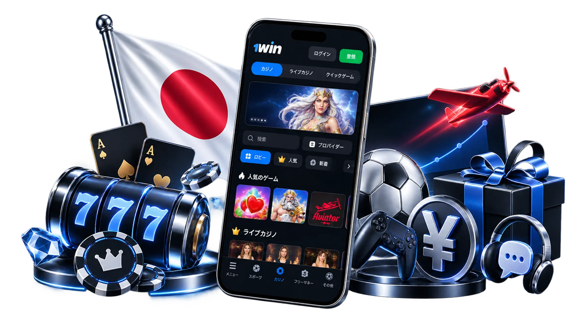 1win Japan メリット 豊富なゲーム ボーナス 日本円対応 モバイル利用